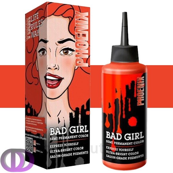 شامپو رنگ فانتزی بدگرل BAD GIRL نارنجی مدل PHOENIX