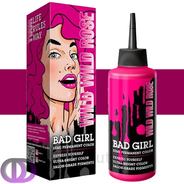 شامپو رنگ فانتزی بدگرل BAD GIRL رز وحشی مدل WILD WILD ROSE
