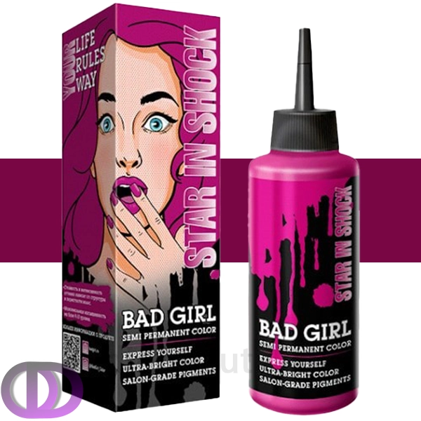 شامپو رنگ فانتزی بدگرل BAD GIRL استار این شاک  مدل STAR IN SHOCK