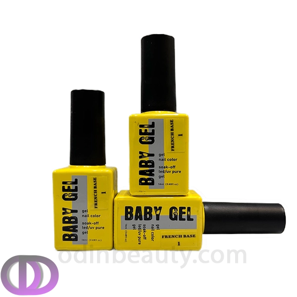 لاک ژل بیس فرنچ بیبی ژل BABY GEL حجم 15 میل ( شماره 1 تا 10 )