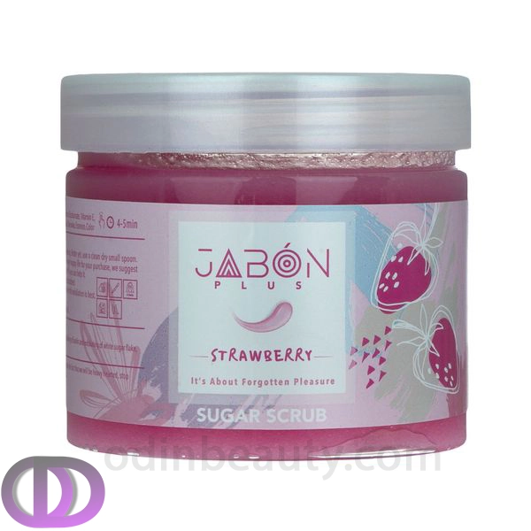 شوگر اسکراب جابون 450 گرمی رایحه توت فرنگی Jabon (ژبن پلاس)