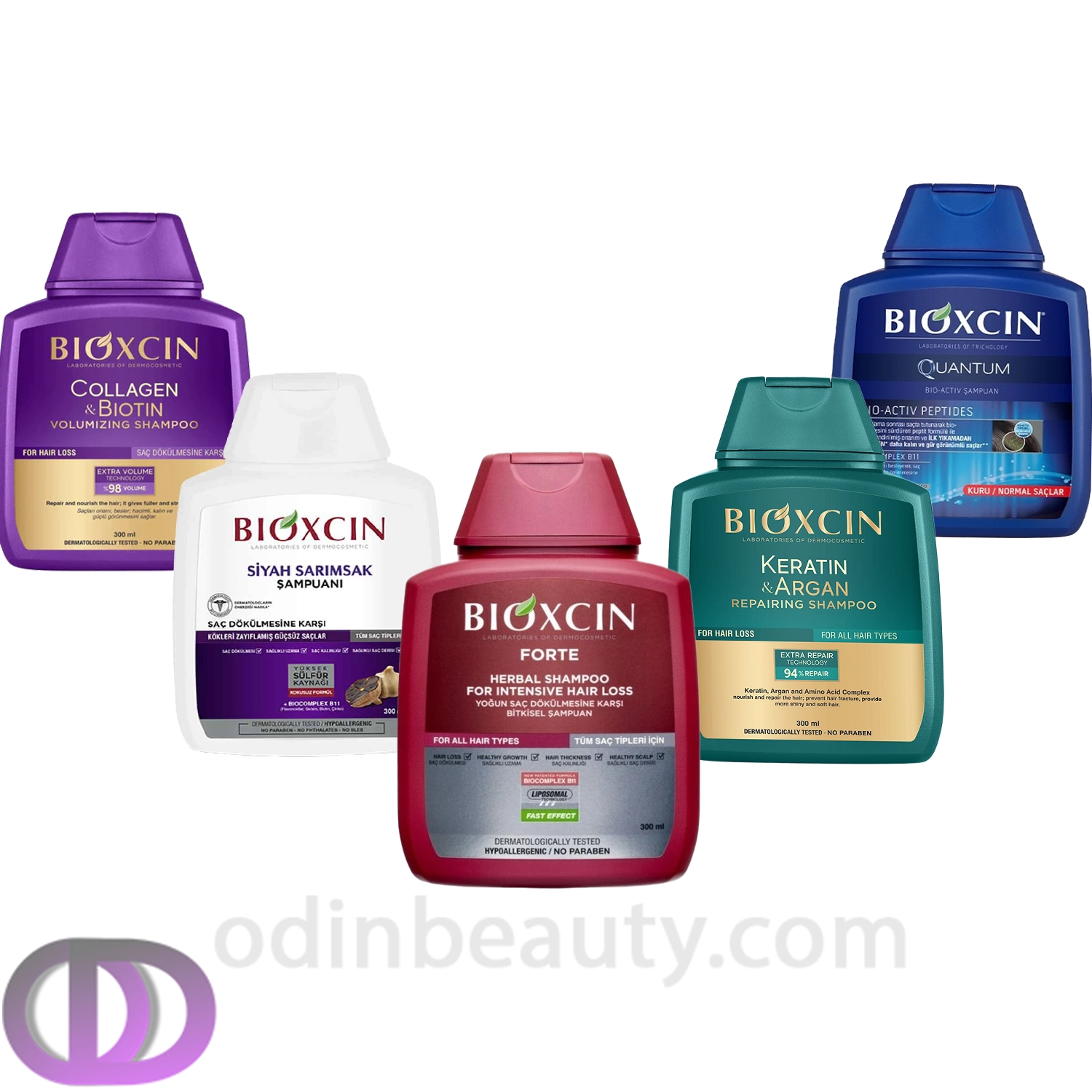 شامپو بیوکسین BIQXCIN (قرمز،آبی،سفید،سبز،بنفش)