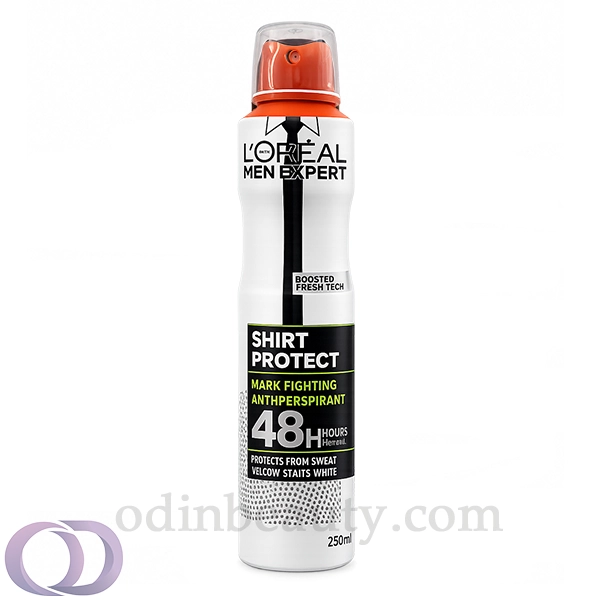 اسپری ضدتعریق مردانه لورآل LOREAL مدل Shirt Protect حجم 250 میلی‌لیتر